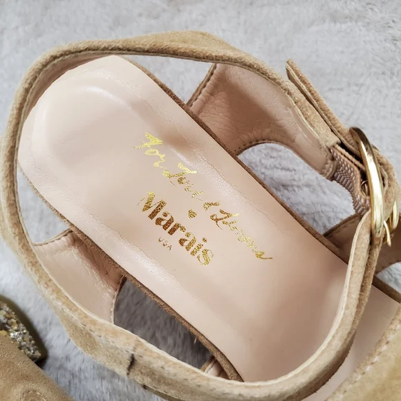 BNWOB Marais x For Love and Lemons Glitter Holiday Sandals - Picture 12 of 15